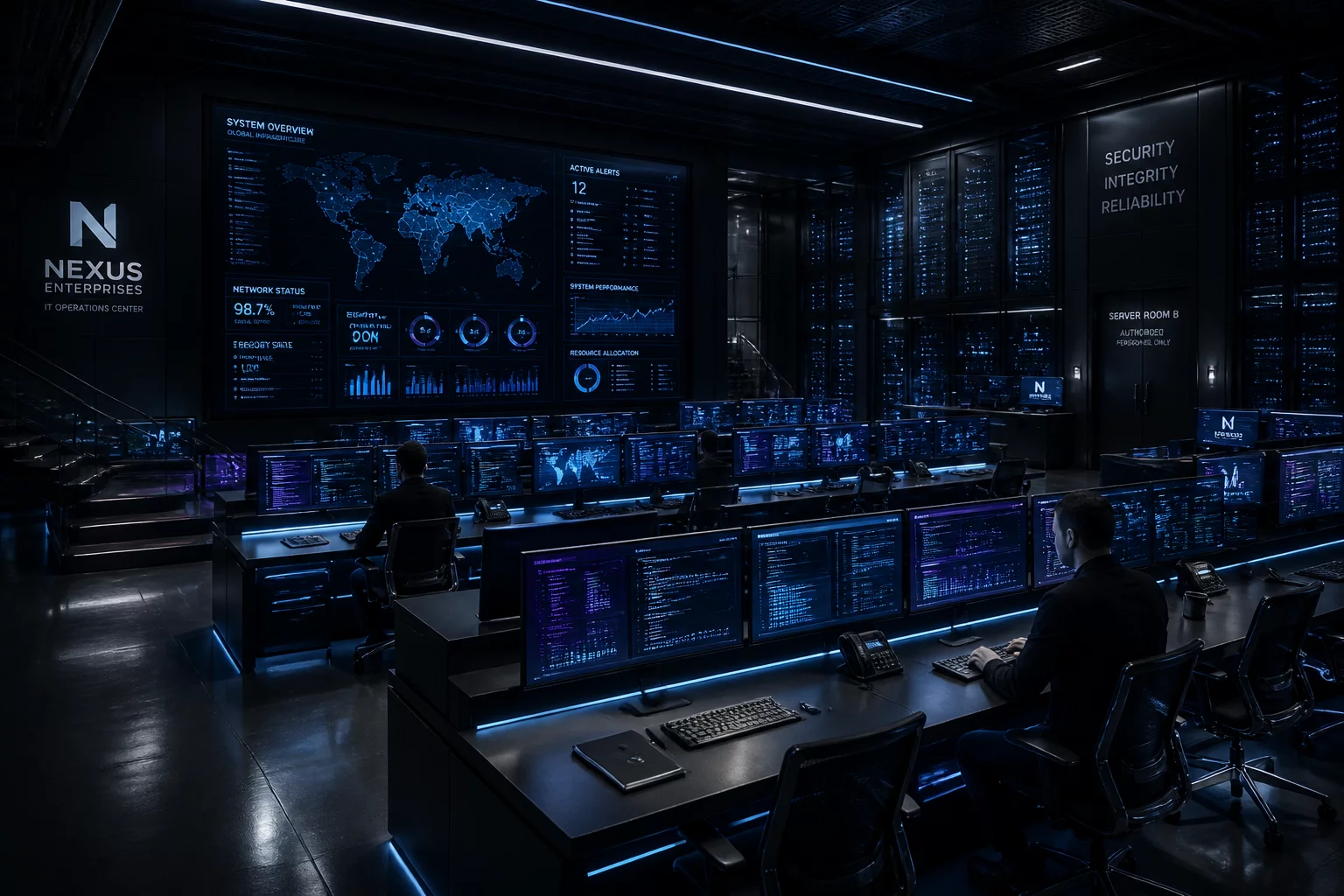 IT command center tabletop exercise environment