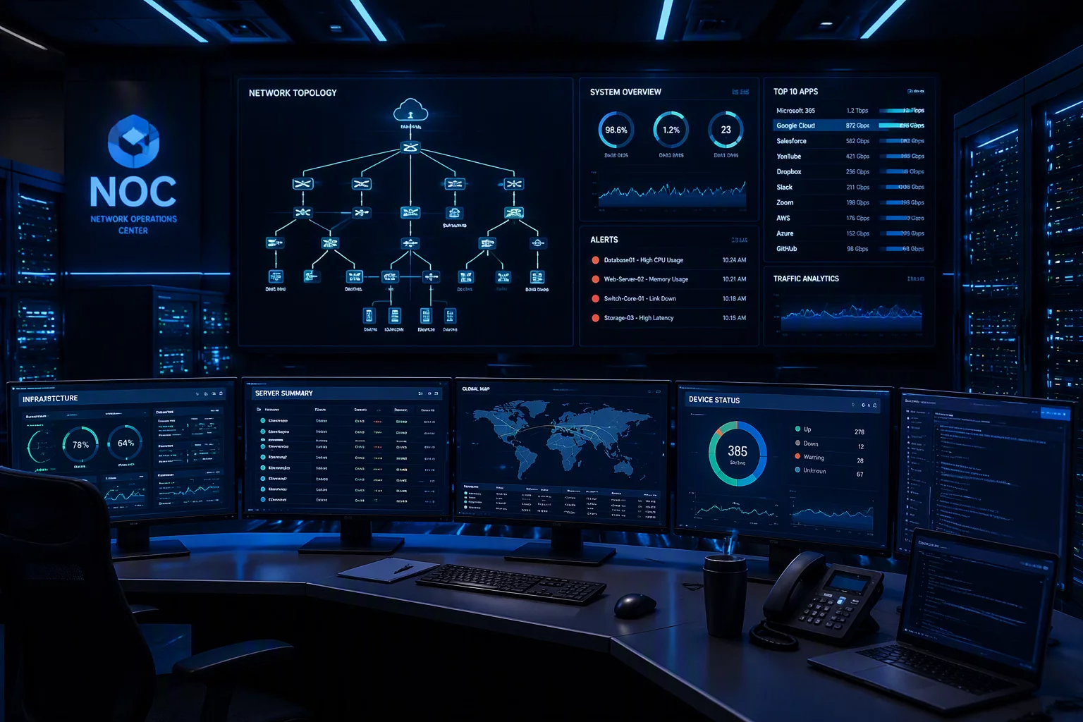IT tabletop recovery drill session in command center